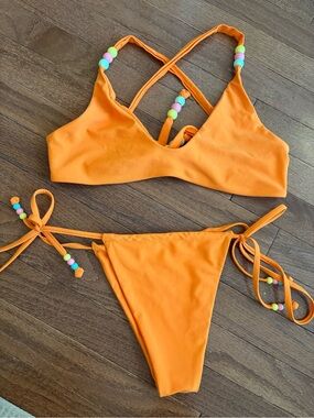 Moana Bikini Orange 🍊 tie set